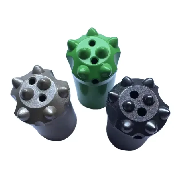 Tungsten carbide button bit 38 mm 7 Buttons 11 Degree  Tapered Hard Rock Drill bit  well drilling rig